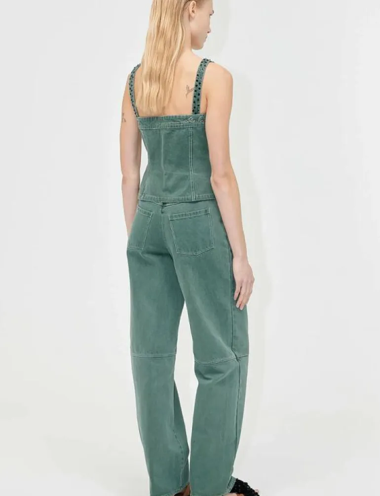 2393 Denim, Scoopneck Pockets Vest - Jeansvästar