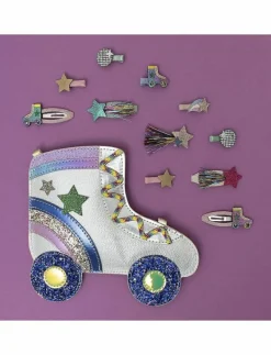 4 Hair Clips - Disco Over the Rainbow Dancing Queen - Hårklämmor