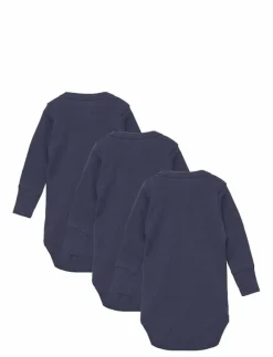 3 PACK RIB JERSEY LONG SLEEVE BODY - Långärmad body