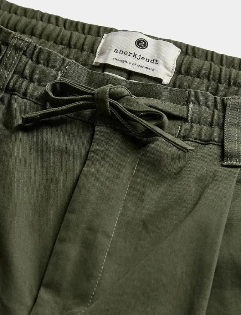 AKJAN COTTON PLEAT ELA PANTS - Casual byxor