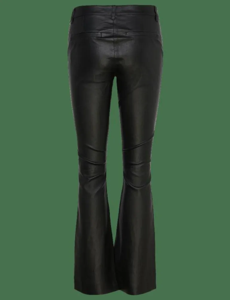 AllisonDEP RW Flare Leather Pants - Utsvängda byxor