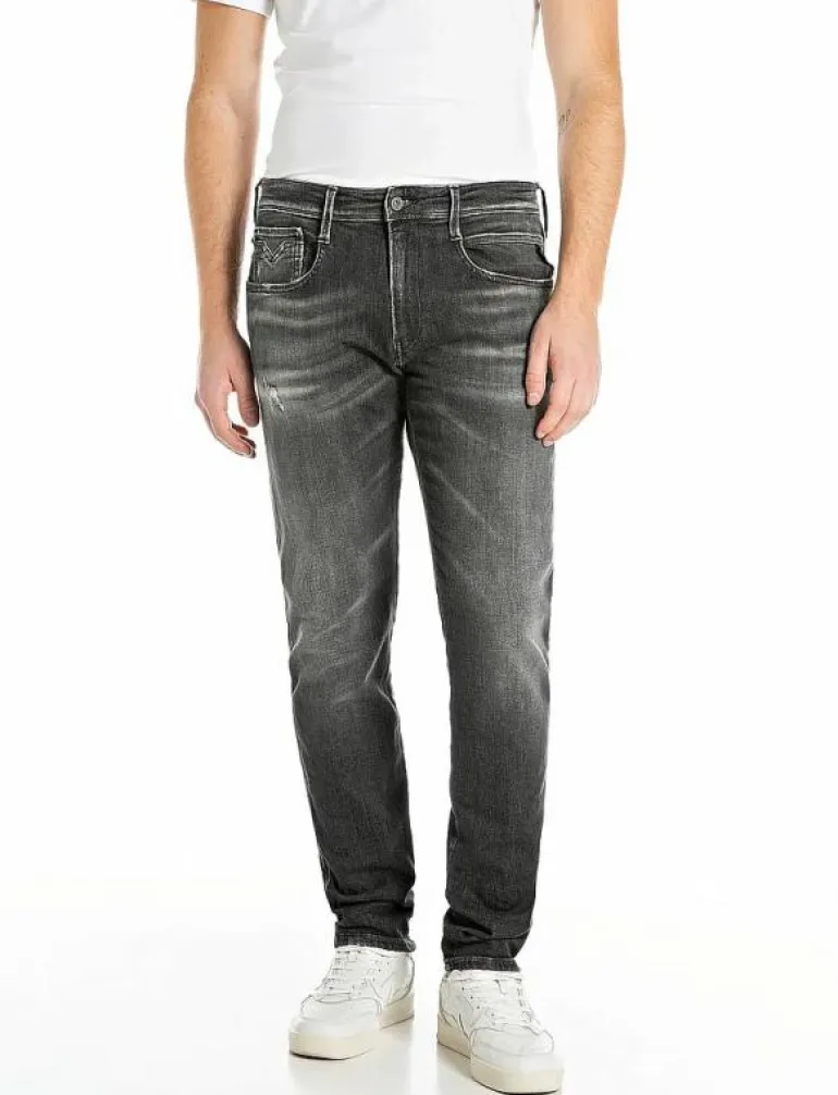 ANBASS Trousers SLIM AGED - Slim jeans