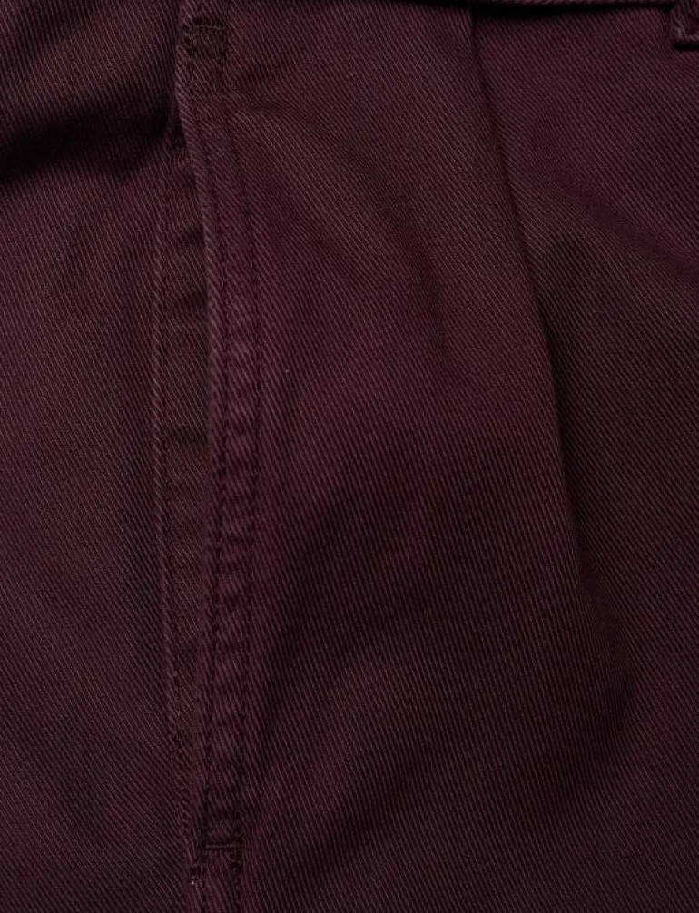 BELTED PLEAT CHINOS - Chinos