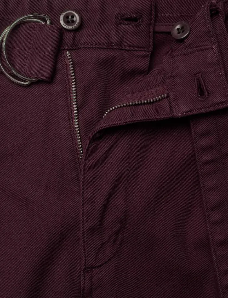 BELTED PLEAT CHINOS - Chinos
