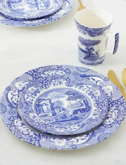 Blue Italian 12 Piece Set - Tallrikar