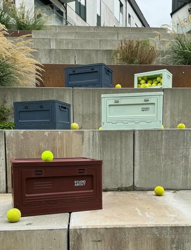 BOX, MEDIUM, BORDEAUX - Förvaringskorgar