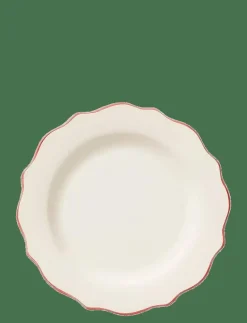 Carmine Scalloped Breakfast Plate - Assietter