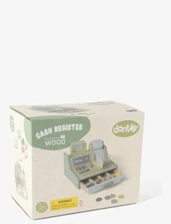 CASH REGISTER WOOD IN GIFT BOX 33 PARTS - Marknadsstånd