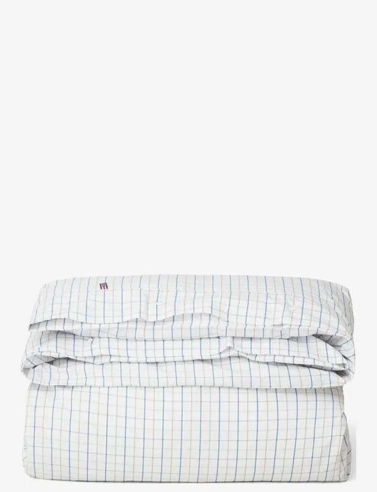 Checked Cotton Poplin Duvet Cover - Påslakan