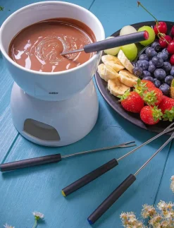 Chocolate fondue with 6 pieces - Fonduegrytor