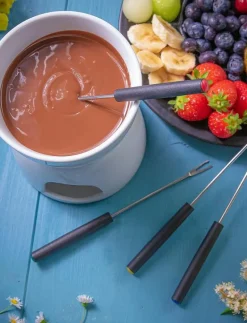 Chocolate fondue with 6 pieces - Fonduegrytor