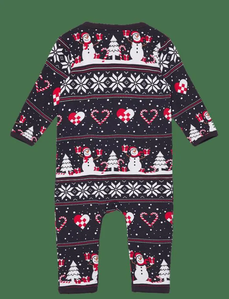 Christmas heart jumpsuit navy baby - One-sie