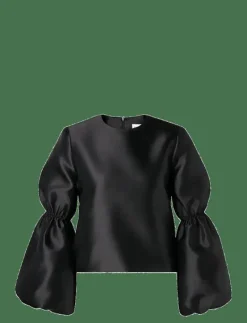 Cia Double Pouf Sleeve blouse - Långärmade blusar