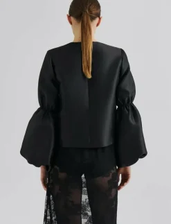Cia Double Pouf Sleeve blouse - Långärmade blusar