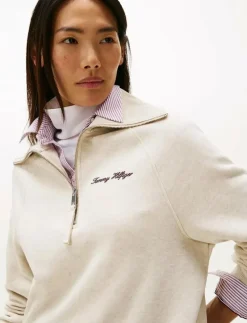 CLASSIC SCRIPT FLEECE HALF-ZIP - Sweatshirts