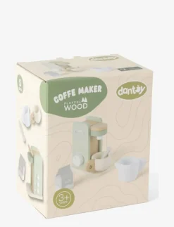 COFFEE MACHINE WOOD IN GIFT BOX 5 PARTS - Leksakskök & Tillbehör