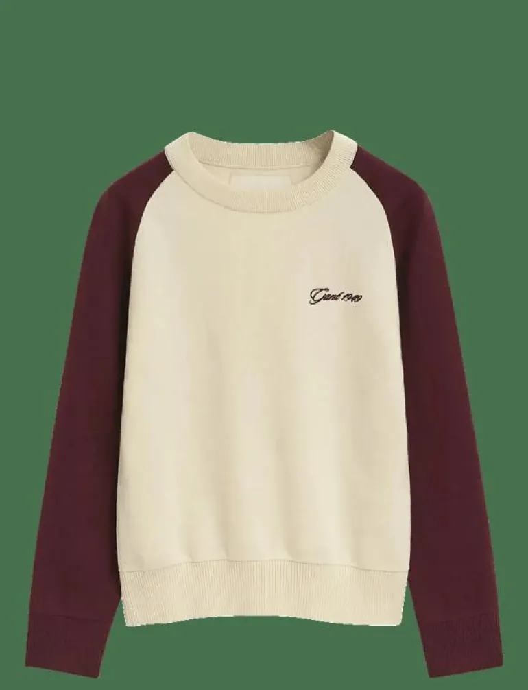 COLOR BLOCKED COTTON C-NECK - Sweatshirts