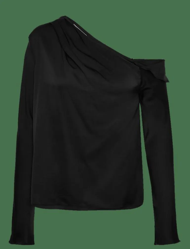 Cora silk blouse - Långärmade blusar