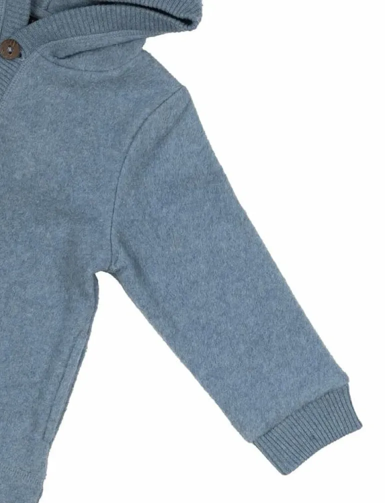 Cotton Fleece Cardigan w Hood - Jackor