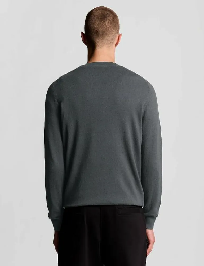 Cotton Merino Crew Neck Jumper - Rundhalsad