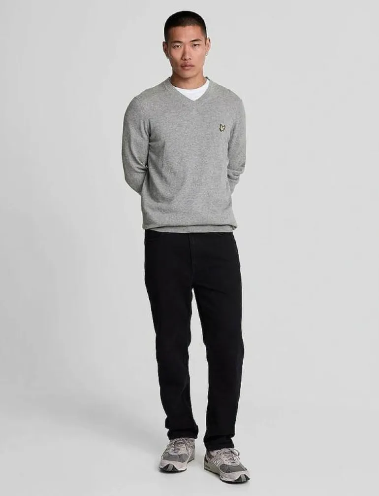 Cotton Merino V Neck Jumper - V-ringat