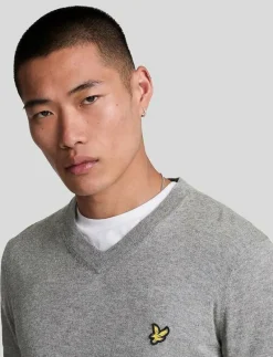 Cotton Merino V Neck Jumper - V-ringat