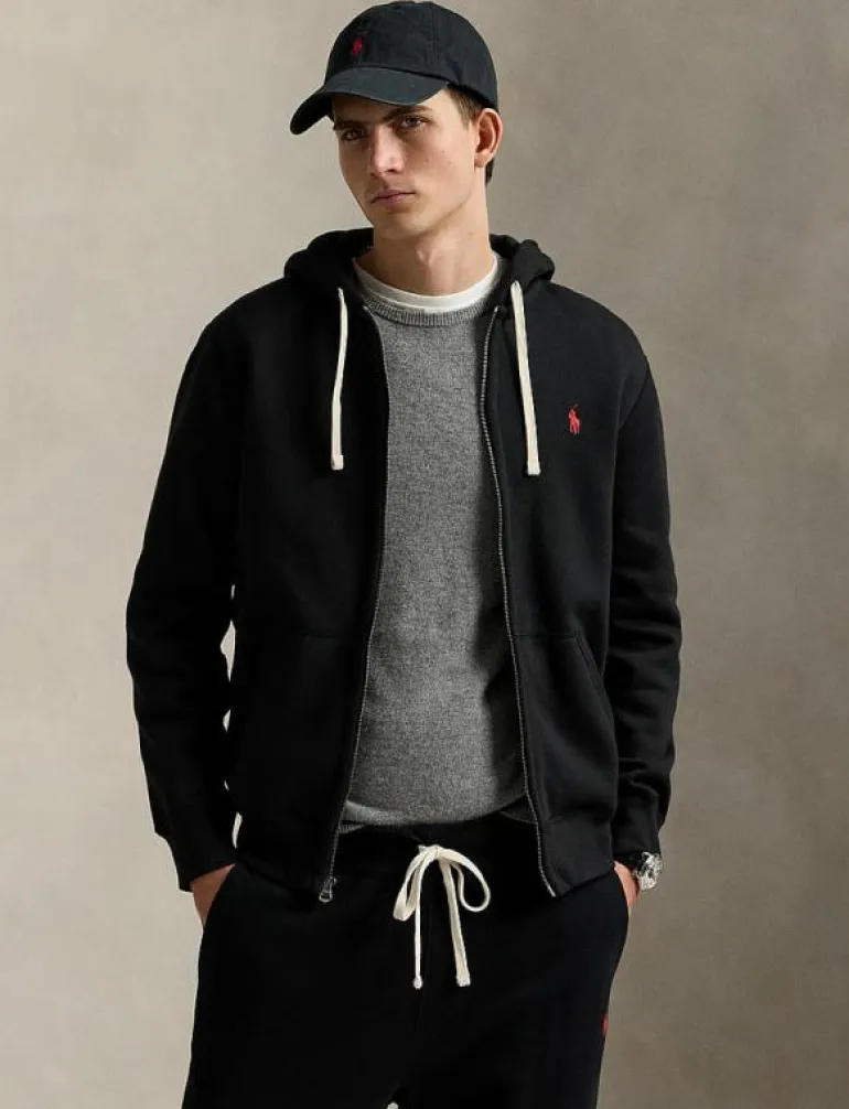 Cotton-Blend-Fleece Hoodie - Hoodies