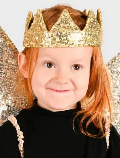 CROWN GOLD SEQUIN - Maskeradtillbehör