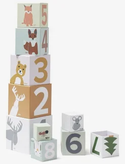 Cubes paper 1-10 EDVIN - Stapelbara klossar