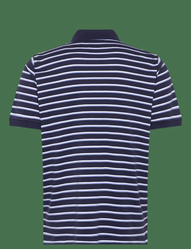 Custom Slim Fit Striped Soft Cotton Polo - Kortärmade pikéer