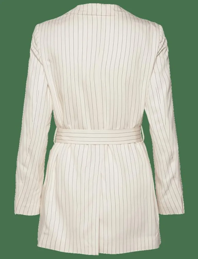 D2. PINSTRIPE BELTED BLAZER - Kavajer med skärp