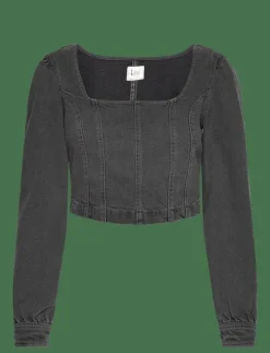 DENIM CORSET - Långärmade blusar