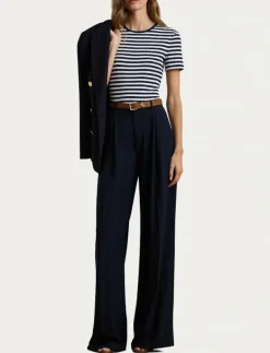 Double-Faced Georgette Wide-Leg Pant - Vida byxor