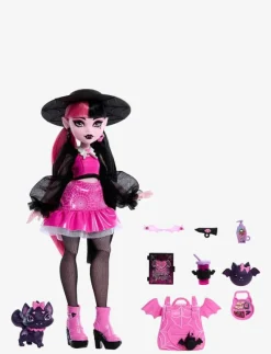 Draculaura Fashion Doll with Pet Count Fabulous and Accessories - Dockor