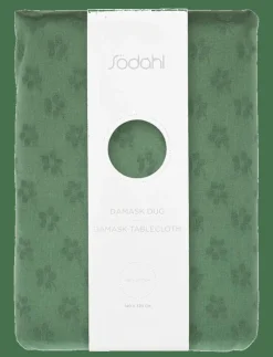 Duk 140x370 Forget-me-not Damast Green - Kökstextilier