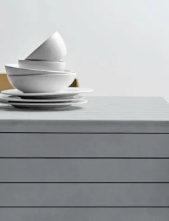 Duk 140x270 Line Light Grey/Ash - Dukar & löpare
