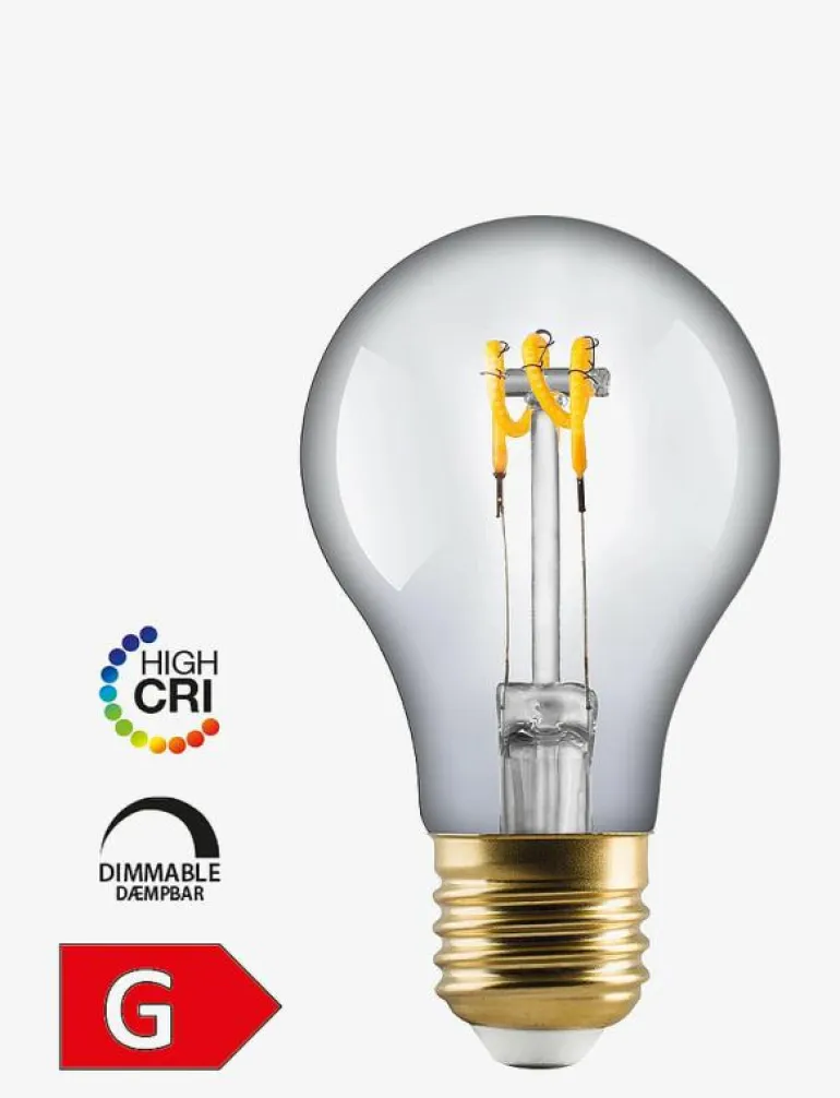e3 LED Vintage A60 E27 Spiral Dimmable Plastic - Glödlampor