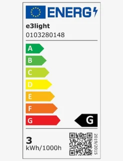 e3 LED Vintage A60 E27 Spiral Dimmable Plastic - Glödlampor