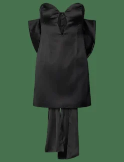 ELENI BOW BACK SATIN DRESS - Korta klänningar