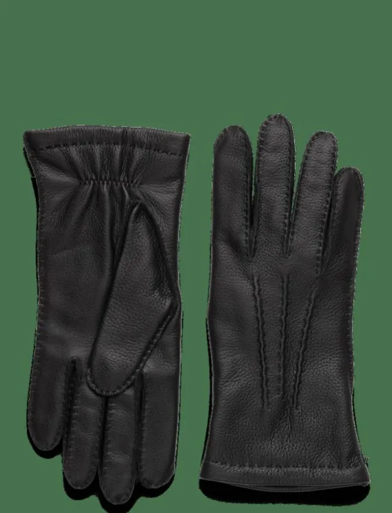 Elk Handsewn Cashmere Black - Fingervantar
