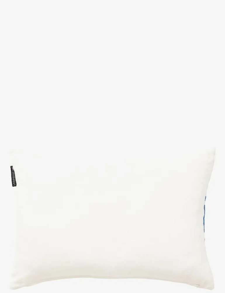 Embroidery Center Striped Linen/Cott 60x40 Pillow - Kuddar