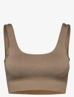 Espresso Ribbed Seamless Bra - Sport BH:ar
