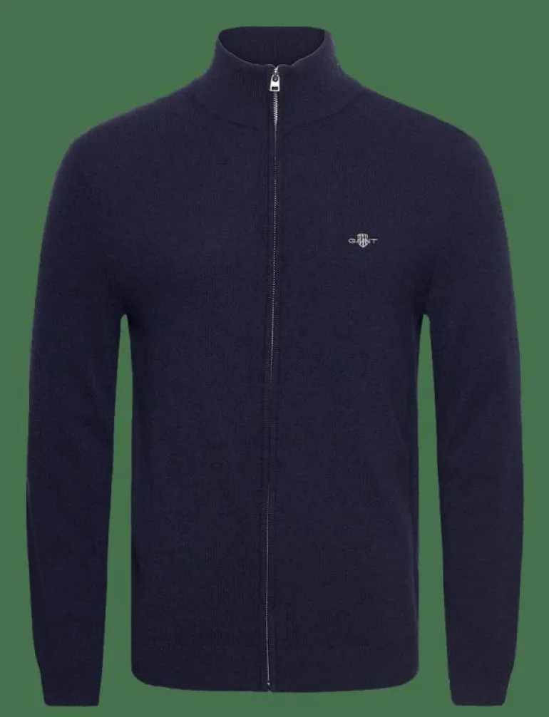 EXTRAFINE LAMBSWOOL ZIP CARDIGAN - Full Zip tröjor