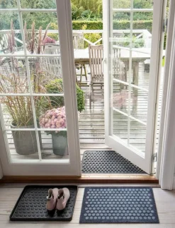Floormat polyamide, 60x40 cm, dot design - Badrumsmatta