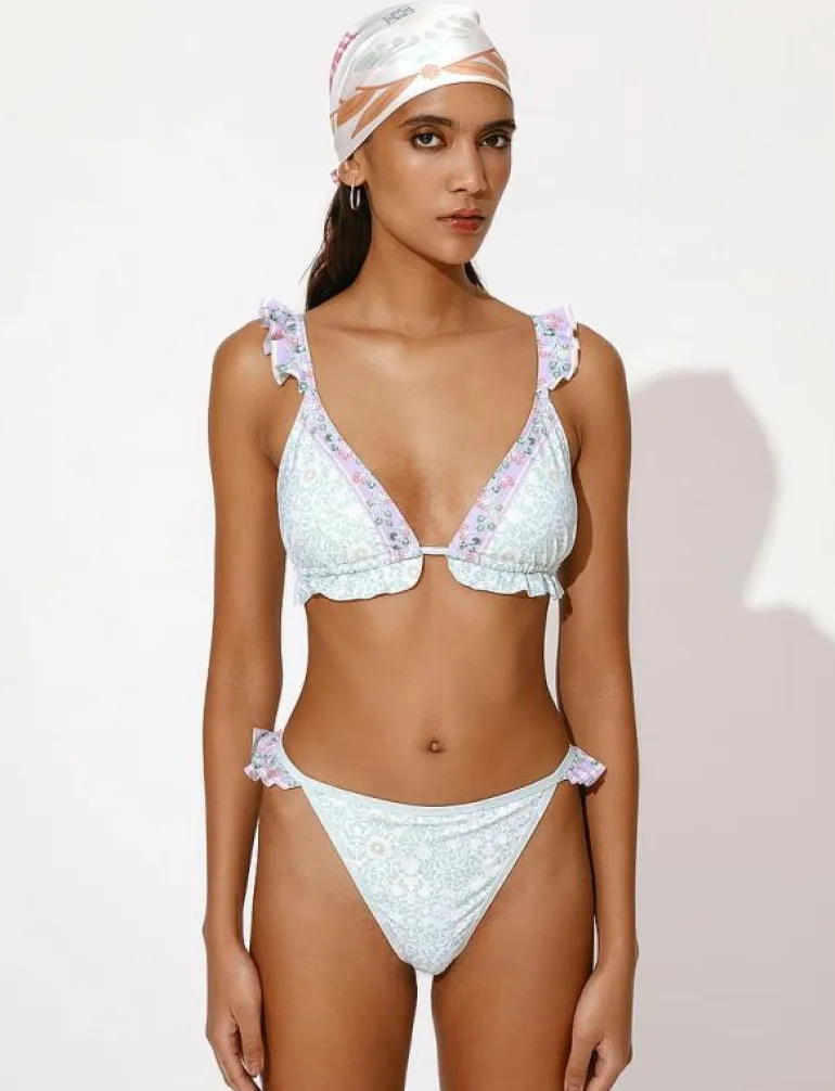 Florence frill printed bikini bottom - Bikinibriefs