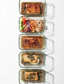 Fresh & Save, Vakuum box M Grå Glas - Köksförvaring