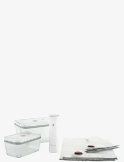 Fresh & Save, Vakuum start set Glas Vit 7-delar - Vakuumpump