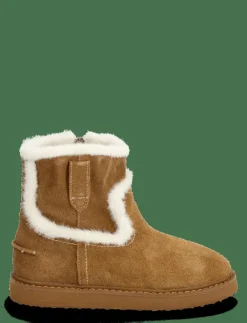 Fur-effect suede ankle boots - Vinterstövlar