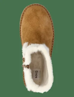Fur-effect suede ankle boots - Vinterstövlar
