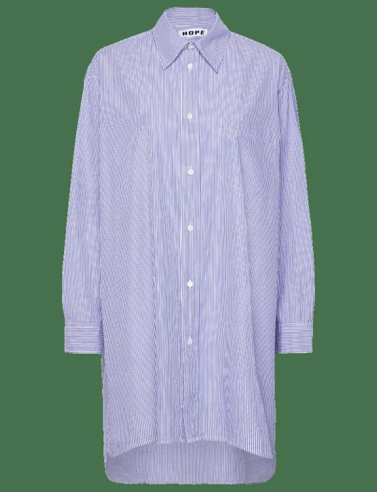 Garden Tunic Mid Blue Stripe - Overshirts